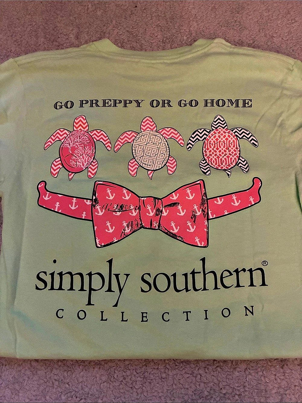 Simply Southern Go Preppy or Go Home Turtle Long Sleeve T-Shirt